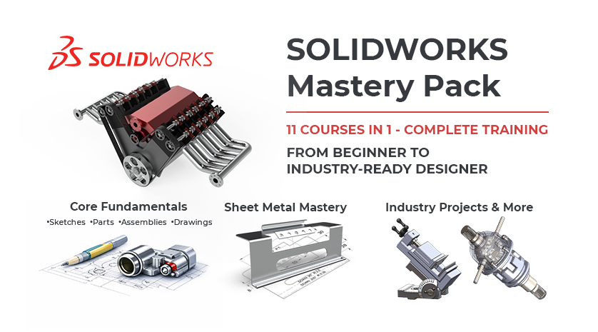 SOLIDWORKS Mastery Pack – 11 Courses in 1 | Complete Beginner to Industry Training